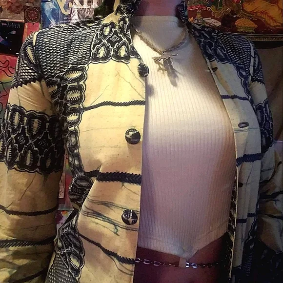 Handmade Geometric Quarter Sleeve Tunic - Picture 1 of 10